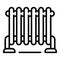 Warm home radiator icon, outline style