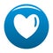 Warm human heart icon vector blue