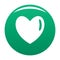 Warm human heart icon vector green