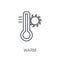 Warm icon. Trendy Warm logo concept on white background from Wea