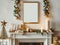 Warm and inviting, this holiday mantel is the perfect place to gather with loved ones. A crackling fire in the fireplace and