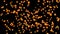 Warm orange bokeh lights or circles scattered uniformly. 4K background for overlay. Color Dodge or screen blend. Festive