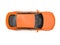 Warm orange modern generic business car - top view