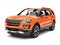 Warm orange modern SUV car