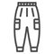 Warm pants line icon, Winter clothes concept, winter outdoor clothing for active leisure sign on white background, warm