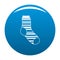 Warm sock icon vector blue