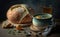 A Warm Soup Bowl with Sourdough Bread