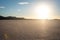 The warm sun shines across the Uyuni salt flats