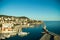 warm sunny sea place, Fantastic panorama of Nice, France, horizontal, travelling vacation holiday