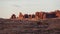 Warm sunset light in Arches National Park, Utah