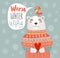 Warm winter wishes card in vector