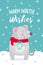 Warm winter wishes Greeting Card mouse