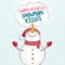 Warm wishes snowman kisses -  funny vector quotes Snowman drawing