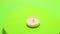 Warming candle small round isolated chromakey glowing fire