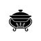 Warming tray black glyph icon