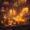 A Warmly Lit Alchemist\\\'s Workshop, Perfect for Fantasy or Halloween