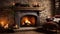 warmth fireplace isolated