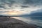 Warnemuende Rostock beach at sunset