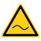 Warning Alternating Current AC Symbol Sign, Vector Illustration, Isolate On White Background Label. EPS10