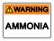 Warning Ammonia Symbol Sign,Vector Illustration, Isolate On White Background Label. EPS10