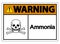 Warning Ammonia Symbol Sign On White Background