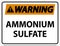 Warning Ammonium Sulfate Symbol Sign On White Background