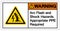 Warning Arc Flash and Shock Hazards. Appropriate PPE Required Symbol Sign, Vector Illustration, Isolate On White Background Label