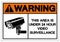 Warning This Area Is Under 24 Hour Video Surveillance Symbol Sign, Vector Illustration, Isolate On White Background Label. EPS10