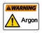 Warning Argon Symbol Sign Isolate On White Background,Vector Illustration