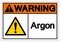 Warning Argon Symbol Sign ,Vector Illustration, Isolate On White Background Label. EPS10