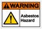 Warning Asbestos Hazard Symbol Sign, Vector Illustration, Isolated On White Background Label .EPS10