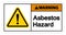 Warning Asbestos Hazard Symbol Sign On White Background