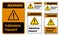 Warning Asbestos Hazard Symbol Sign On White Background