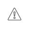 Warning attention line icon