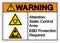 Warning Attention Static Control Area ESD Protection Required Symbol Sign, Vector Illustration, Isolated On White Background Label
