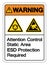 Warning Attention Static Control Area ESD Protection Required Symbol Sign, Vector Illustration, Isolated On White Background Label