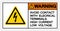 Warning Avoid Contact With Electrical Terminals High Current Low Voltage Symbol Sign ,Vector Illustration, Isolate On White