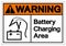 Warning Battery Charging Area Symbol Sign, Vector Illustration, Isolate On White Background Label .EPS10