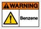 Warning Benzene Symbol Sign, Vector Illustration, Isolate On White Background Label .EPS10