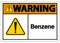 Warning Benzene Symbol Sign On White Background