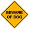 Warning Beware Of Dog Symbol Sign,Vector Illustration, Isolate On White Background Label. EPS10