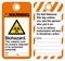 Warning Bio-hazard This Material Must Be Property Disposed Of By Authorized Personnel Symbol Sign, Vector Illustration, Isolate On