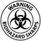 Warning Biohazard Label, Biohazard Sharps