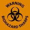 Warning Biohazard Label, Biohazard Sharps