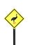 Warning bird symbol traffic sign