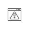 Warning Browser outline icon.