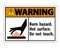 Warning Burn hazard,Hot surface,Do not touch Symbol Sign Isolate on White Background,Vector Illustration