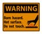 Warning Burn hazard,Hot surface,Do not touch Symbol Sign Isolate on White Background,Vector Illustration