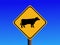 Warning cattle sign