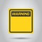 Warning, caution sign icon in flat style. Danger alarm vector illustration on white background. Alert risk business concept